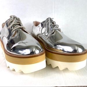 PULL&BEAR Metallic Flatform Shoe